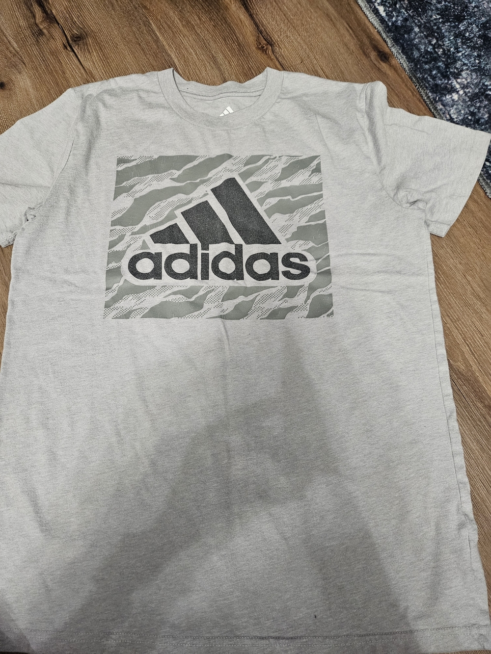 adidas Kid’s Light Gray Logo Graphic Tee